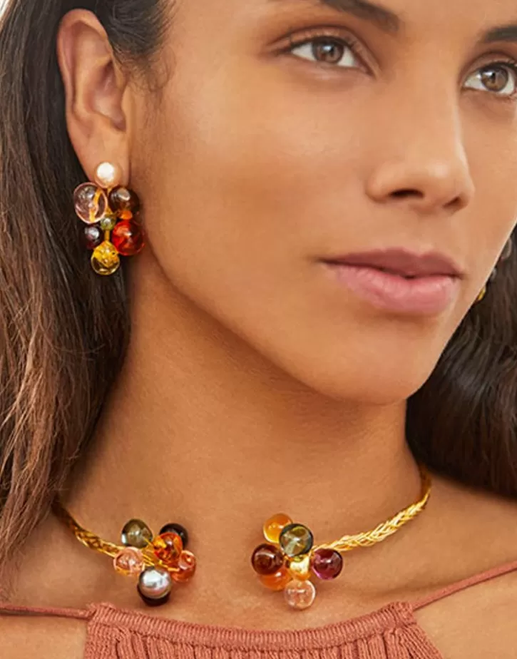 Best Sale Majorica Adjustable Choker Corfu With Pearls And Murano Glass
