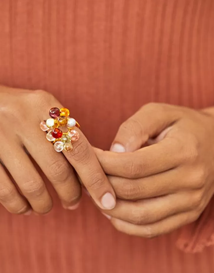 Best Majorica Adjustable Pearl Ring Corfu With Murano Glass