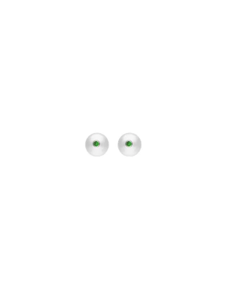 Shop Majorica Color Pop Earrings With Round White Pearl And Turquoise Zirconia