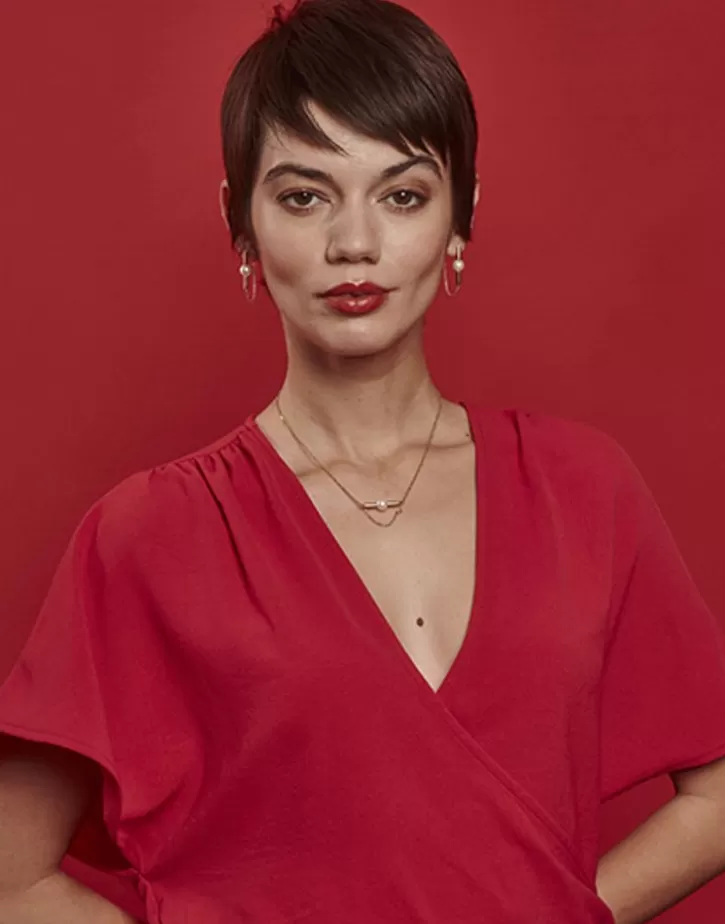 Fashion Majorica Minimalist Lagom Necklace In Steel And White Pearl