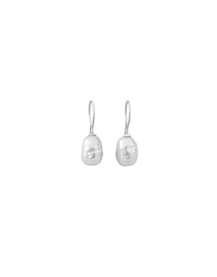 Flash Sale Majorica Silver Earrings Tender With 8Mm Barroque White Pearl